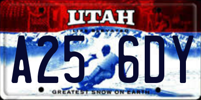 UT license plate A256DY