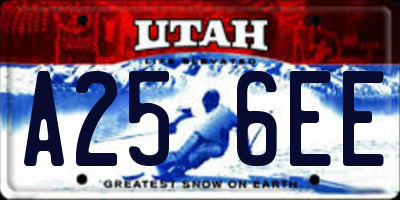 UT license plate A256EE