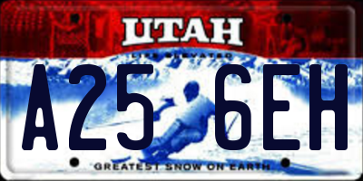 UT license plate A256EH