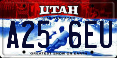UT license plate A256EU
