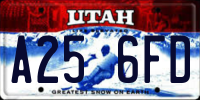UT license plate A256FD