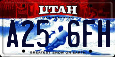 UT license plate A256FH