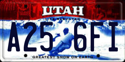 UT license plate A256FI