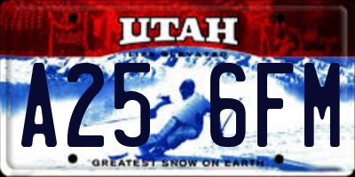 UT license plate A256FM