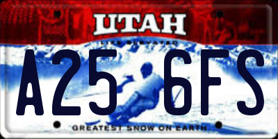 UT license plate A256FS