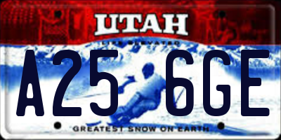 UT license plate A256GE