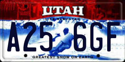 UT license plate A256GF