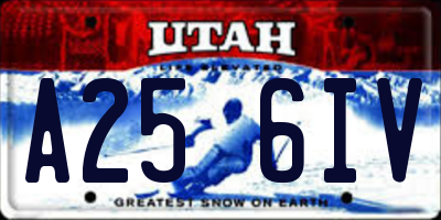 UT license plate A256IV