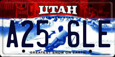 UT license plate A256LE
