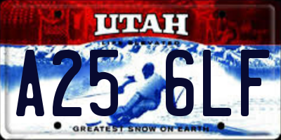 UT license plate A256LF