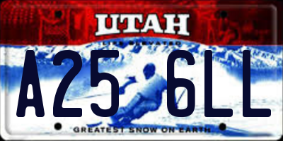 UT license plate A256LL