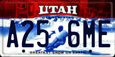 UT license plate A256ME