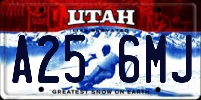 UT license plate A256MJ
