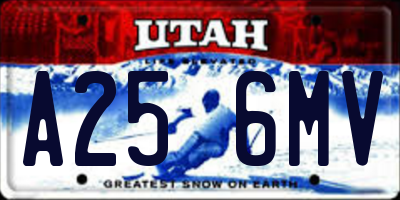 UT license plate A256MV