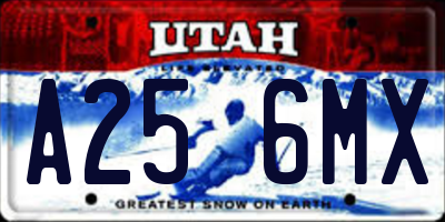 UT license plate A256MX