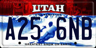 UT license plate A256NB