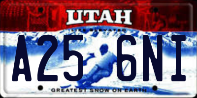 UT license plate A256NI