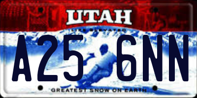 UT license plate A256NN
