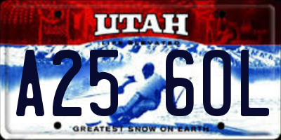 UT license plate A256OL