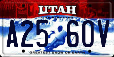 UT license plate A256OV