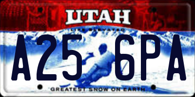 UT license plate A256PA