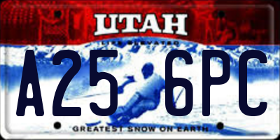 UT license plate A256PC