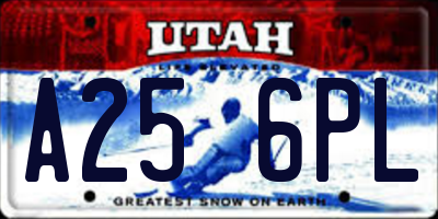 UT license plate A256PL
