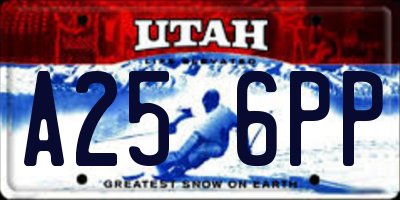 UT license plate A256PP
