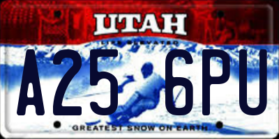 UT license plate A256PU