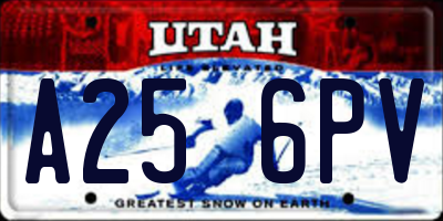 UT license plate A256PV