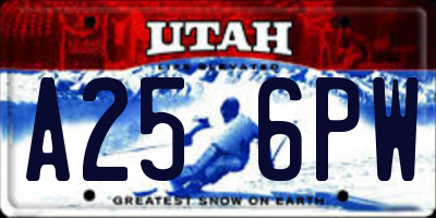 UT license plate A256PW