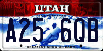 UT license plate A256QB