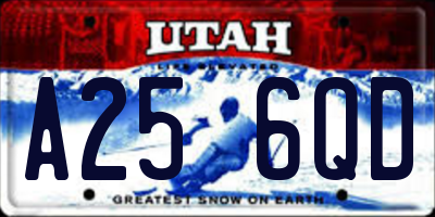 UT license plate A256QD
