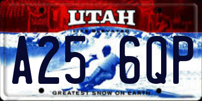 UT license plate A256QP