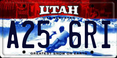UT license plate A256RI