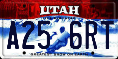 UT license plate A256RT