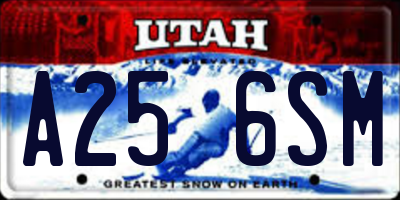 UT license plate A256SM