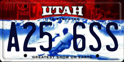 UT license plate A256SS