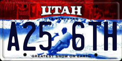 UT license plate A256TH