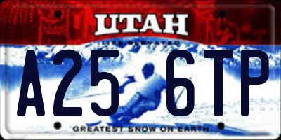 UT license plate A256TP