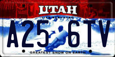 UT license plate A256TV