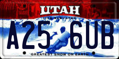 UT license plate A256UB