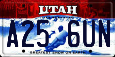 UT license plate A256UN