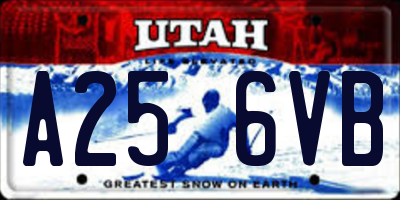 UT license plate A256VB