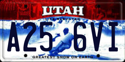 UT license plate A256VI