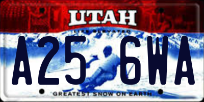 UT license plate A256WA
