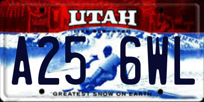 UT license plate A256WL