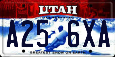 UT license plate A256XA