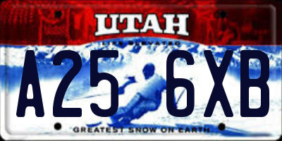 UT license plate A256XB