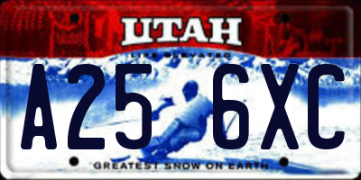 UT license plate A256XC